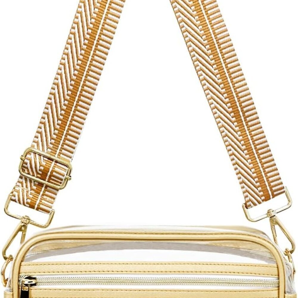 Clear PVC Crossbody Bag Women Men Stadium Approved Concert Festival Sports - Picture 1 of 7